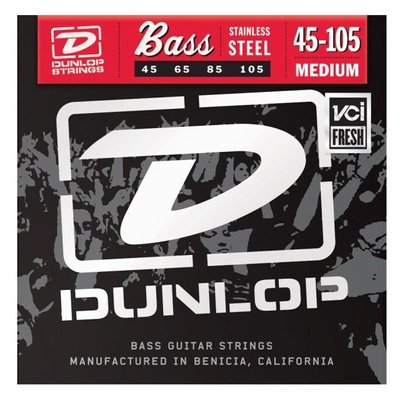 Струни для бас-гітари Dunlop DBS45105 STAINLESS STEEL Medium 45-105 255030 фото