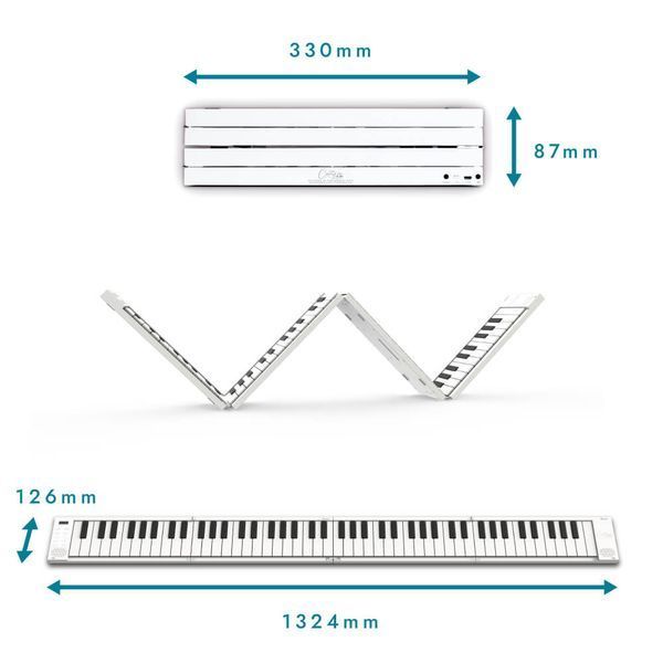 Складане цифрове піаніно / MIDI-клавіатура Blackstar Carry-on Folding Piano Touch 88 White 128040 фото