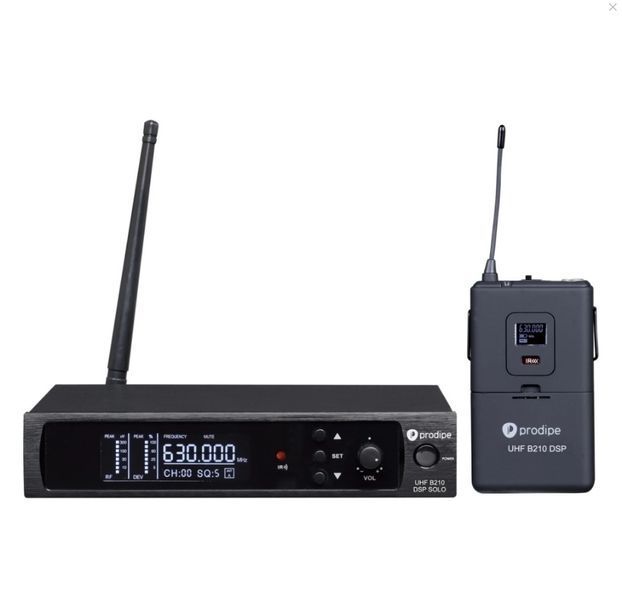 Радиосистема инструментальная (приемник и передатчик) Prodipe UHF B210 DSP Solo + Микрофон вокальный Prodipe UHF M850 MK2 25-04-10-01 фото