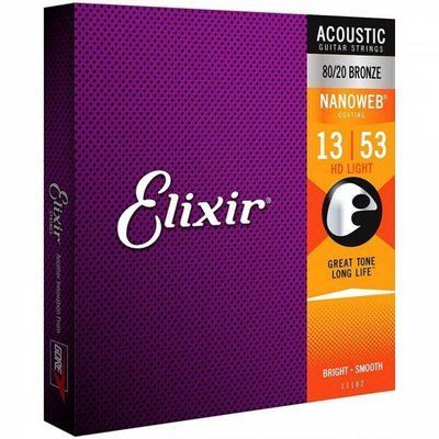 Струни для акустичної гітари Elixir AC NW HDL Light (.013-.053) 529380 фото