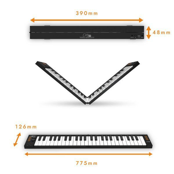 MIDI-клавіатура(розкладна) Carry-on Folding Controller 49 Black 128039 фото
