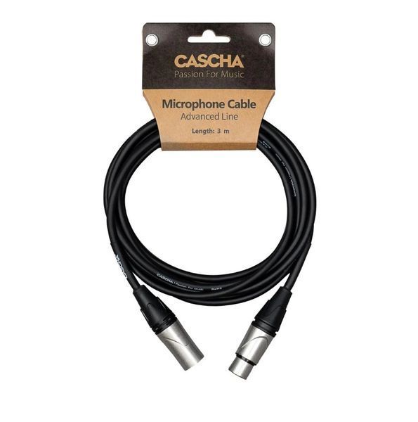 Кабель мікрофонний Cascha CCA-M1BK3 (Advanced Line Microphone Cable, Black, 3 м) 24-10-05-38 фото