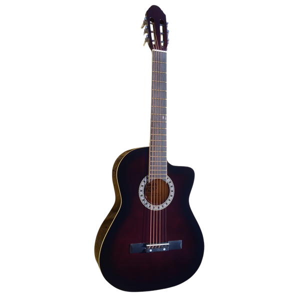 Акустическая гитара BANDES CG-851C RDS красный/черный с металлическими струнами размер 4/4 81203 фото