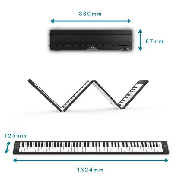 Фopтeпіaнo poзклaднe Blackstar Carry-On Folding Piano TOUCH Black (88 динам. клaвіaтypa) 128041 фото