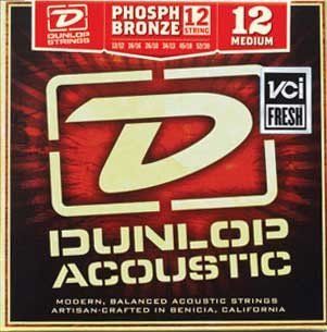 Струны для 12-ти струнной акустической гитары Dunlop DAP1252J Phosphor Bronze Light Tension 254991 фото