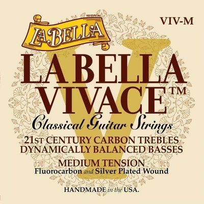 Струны для классической гитары La Bella VIV-M Medium Tension карбоновые 528796 фото