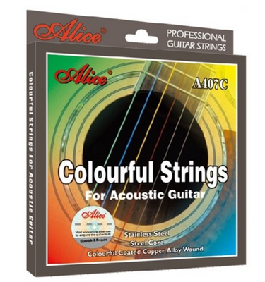 Струны цветные для акустической гитары Alice A407C-SL Copper 11-52 Super Light 85117 фото