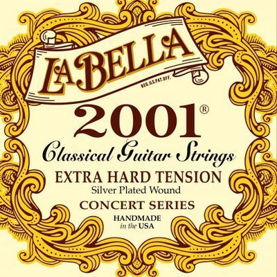 Струны для классической гитары La Bella 2001XH Classical Silver Plated Extra Hard Tension 530164 фото