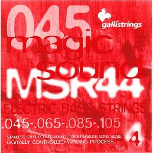 Струни для бас-гітари GALLI Magic Sound MSR44 (45-105) STAINLESS STEEL wound Medium 29-3-15-17 фото