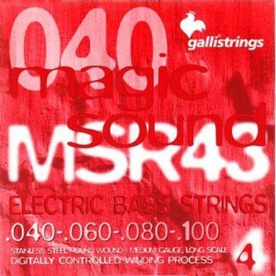 Струны для бас-гитары GALLI Magic Sound MSR43 (40-100) STAINLESS STEEL wound Medium Ernie Ball 2409 фото