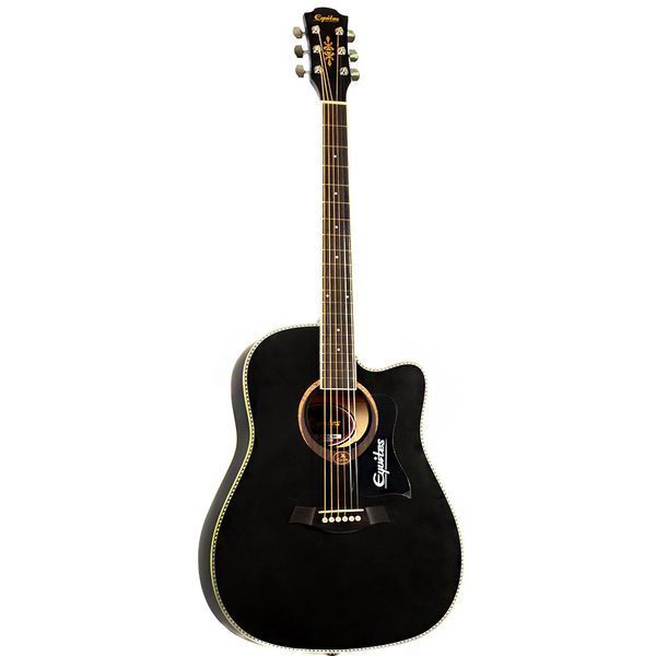 Набор акустическая гитара Equites EQ905C BK 41" + медиаторы + ремень + чехол 85213-76453-74246-74702 фото