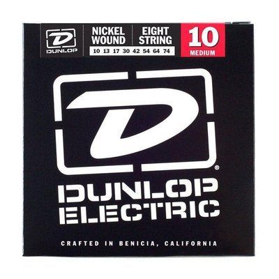 Струны для электрогитары Dunlop DEN1074 Medium Nickel Plated Steel Electric Guitar 8 Strings 10/74 121849 фото