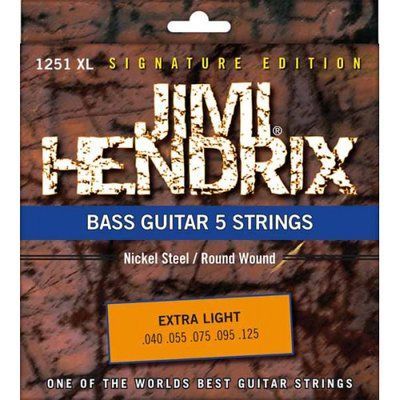 Струни для бас-гітари Jimi Hendrix 1251 XL (5 струн) Nickel Steel Round wound Extra Light 040-125 29-3-13-3 фото