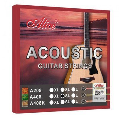 Струны для акустической гитары Alice A408SL 85/15 Bronze 11-52 Super Light 83135 фото
