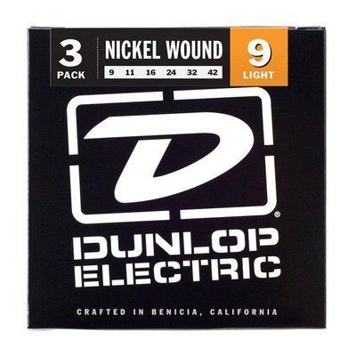 Струны для электрогитары Dunlop 3PDEN0942 Nickel Wound Light 9-42 (3 комплекта) 119140 фото