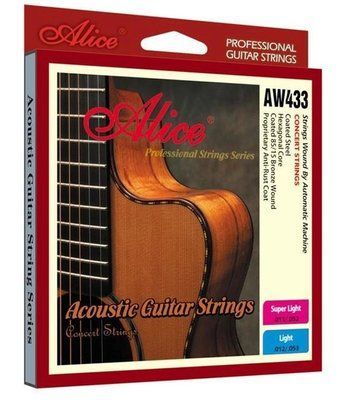 Струни для акустичної гітари Alice AW433L Acoustic Coated 85/15 Bronze Wound Super Light Guitar Strings 12/53 78703 фото