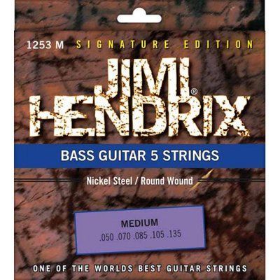 Струни для бас-гітари Jimi Hendrix 1253 M (5 струн) Nickel Steel Round wound Medium 050-135 29-3-13-7 фото