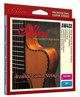 Струни для акустичної гітари Alice AW433P-SL Acoustic Coated 85/15 Bronze Wound Super Light Guitar Strings 11/52 80148 фото