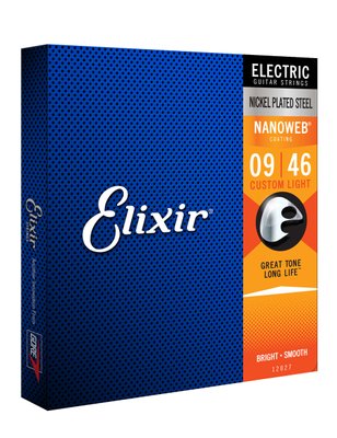 Струни для електрогітари Elixir EL NW CL Nickel Plated Custom Light 9-46 236047 фото