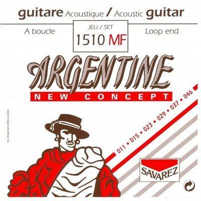 Струни для акустичної гітари SAVAREZ Argentine 1510MF jazz guitar Light Tension 11-46 сталь 119460 фото