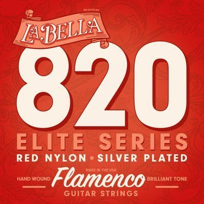 Струни для класичної гітари La Bella 820 Elite Flamenco Red Nylon Silver Plated 530176 фото