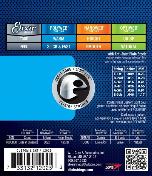 Струни для електрогітари Elixir EL PW CL 285435 фото