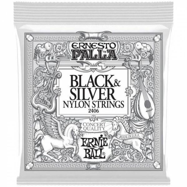 Струни для класичної гітари ERNIE BALL P02406 28-42 Classic Black & Silver Nylon (середній натяг) ERNIE BALL 2406 фото