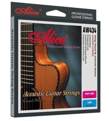 Струни для акустичної гітари Alice AW434P-L Acoustic Coated 80/20 Bronze Wound Light Guitar Strings 12/53 80150 фото