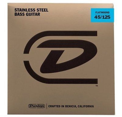 Струны для бас-гитары Dunlop DBFS45125 LG Scale Flatwound Stainless Steel 122858 фото