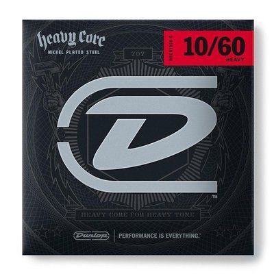 Струны для электрогитары Dunlop DHCN1060-6 HEAVY CORE 6/SET Nickel Plated 10-60 124916 фото