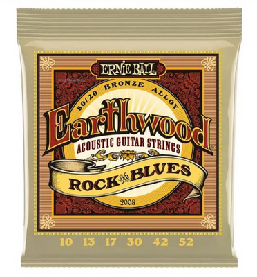 Струни Ernie Ball для акустичної гітари 2008 Earthwood 80/20 Bronze 10-52 Rock and Blues Ernie Ball R.B 2008 фото