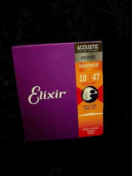 Струни для акустичної гітари Elixir AC NW EL NanoWeb 80/20 Bronze 12-String Light 10-47 240666 фото