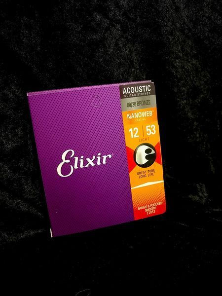 Струны для акустической гитары Elixir AC NW L Bronze NanoWeb Light 12-53 236030 фото