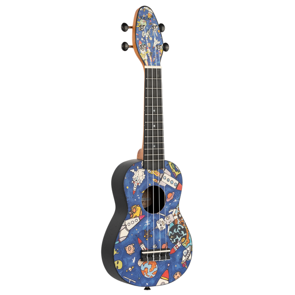 Набор укулеле сопрано Keiki K2-SP Spaceman Soprano (С принтом) + чехол + ремень + тюнер 126891 фото