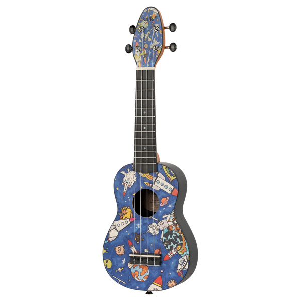 Набор укулеле сопрано Keiki K2-SP Spaceman Soprano (С принтом) + чехол + ремень + тюнер 126891 фото