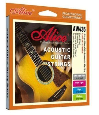 Струни для акустичної гітари Alice AW436SL Acoustic Coated Phosphor Bronze Wound Extra Super Light Guitar Strings 11/52 78312 фото