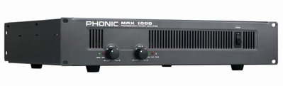 Підсилювач потужності Phonic MAX 1000, чорний колір 526422 фото