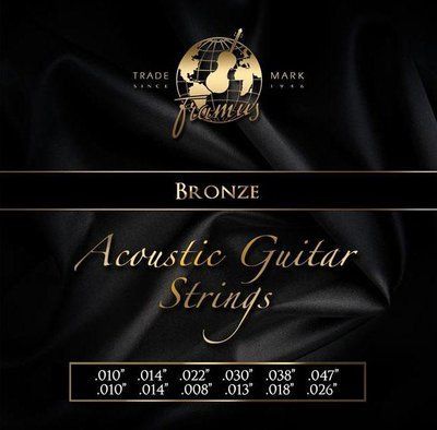 Струни для 12-струнної акустичної гітари FRAMUS 48240 Bronze Light 12String (010-047) 74783 фото