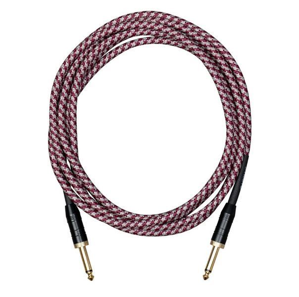Кабель инструментальный Cascha CCP-G2SRD3 (Professional Line Guitar Cable, Tweed Red, 3 м) 24-10-05-60 фото