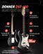 Набор электрогитара Donner Music DST-400 Electric Guitar Black EC1385 + чехол 87539 фото 2