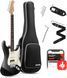 Набор электрогитара Donner Music DST-400 Electric Guitar Black EC1385 + чехол 87539 фото 1
