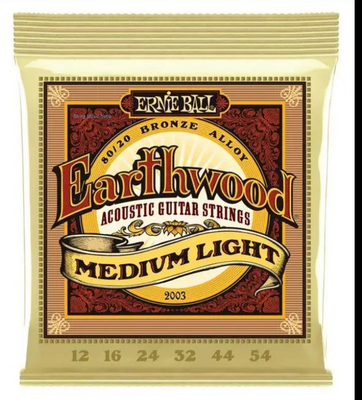 Струни для акустичної гітари Ernie Ball 2003 Earthwood 80/20 Bronze 12-54 Medium Light Ernie Ball M.L 2003 фото