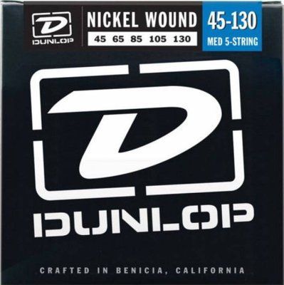 Струны для бас-гитары Dunlop DBN45130 Nickel Plated Steel Bass 5 Strings Medium 45/130 115306 фото