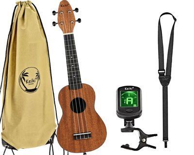 Набор укулеле сопрано Ortega K2-MAH Keiki Pack (Натуральный) + чехол + ремень + тюнер 127142 фото