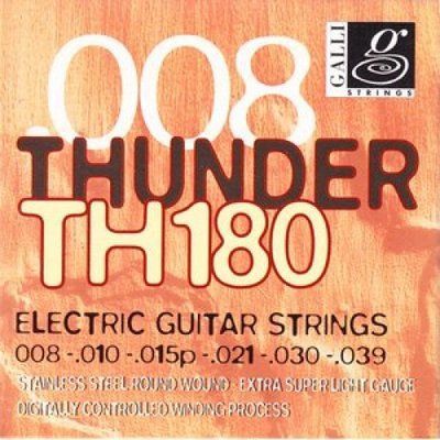 Струни для електрогітари GALLI Thunder Hunter TH180 Super Extra Light сталь 29-5-18-25 фото