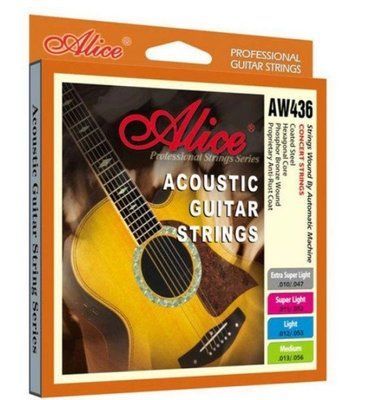Струни для акустичної гітари Alice AW436XL Acoustic Coated Phosphor Bronze Wound Extra Super Light Guitar Strings 10/47 75644 фото