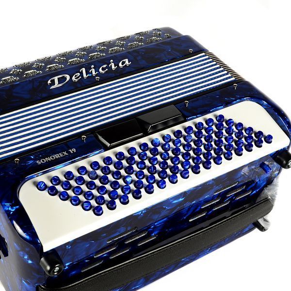 Баян пятирядный Delicia Sonorex 96 басов Итальянские голоса, Blue 84356 фото