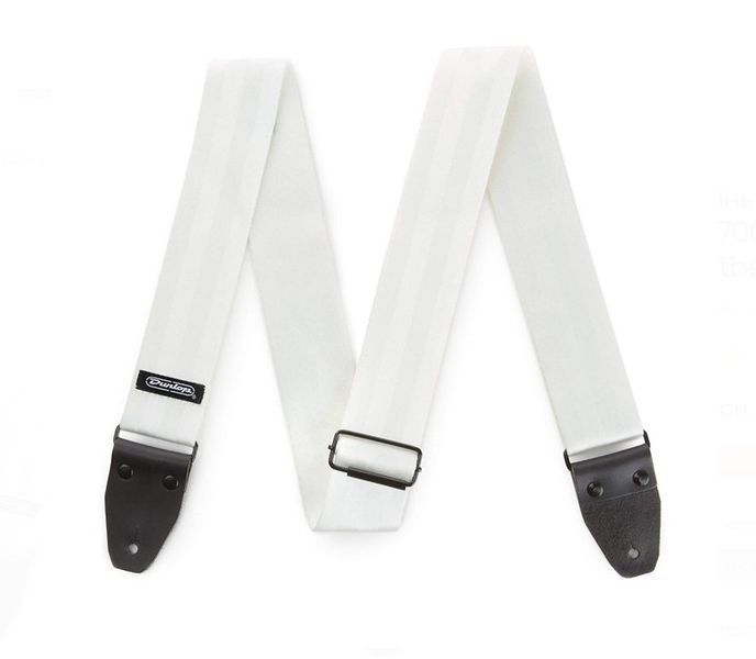 Ремень гитарный Dunlop DST7001WH 2" Deluxe Seatbelt White 125960 фото