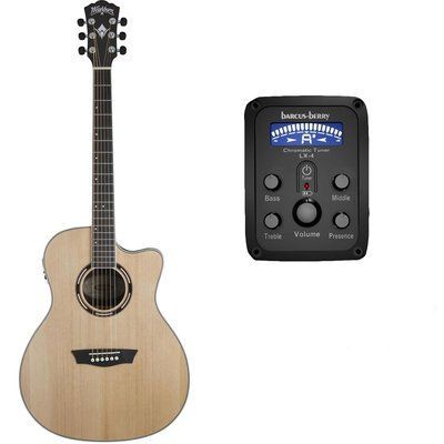Електроакустична гітара Washburn AG70CE з преампом Barcus-Berry LX4, натурального кольору 285555 фото