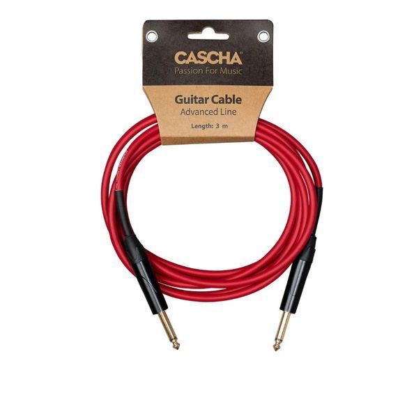 Кабель инструментальный Cascha CCA-G1RD3 (Advanced Line Guitar Cable, Red, 3 м) 24-10-05-34 фото